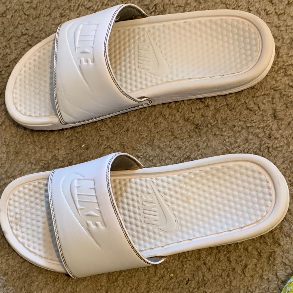Nike White Slide Sandals - Picture 2 of 4
